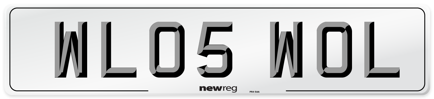 WL05 WOL Number Plate from New Reg